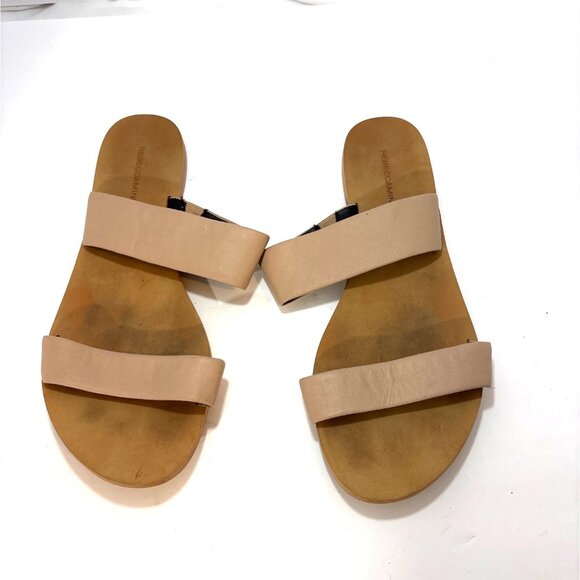 Rebecca Minkoff Shoes - Rebecca Minkoff Tan Leather Slide Sandals Size 10M